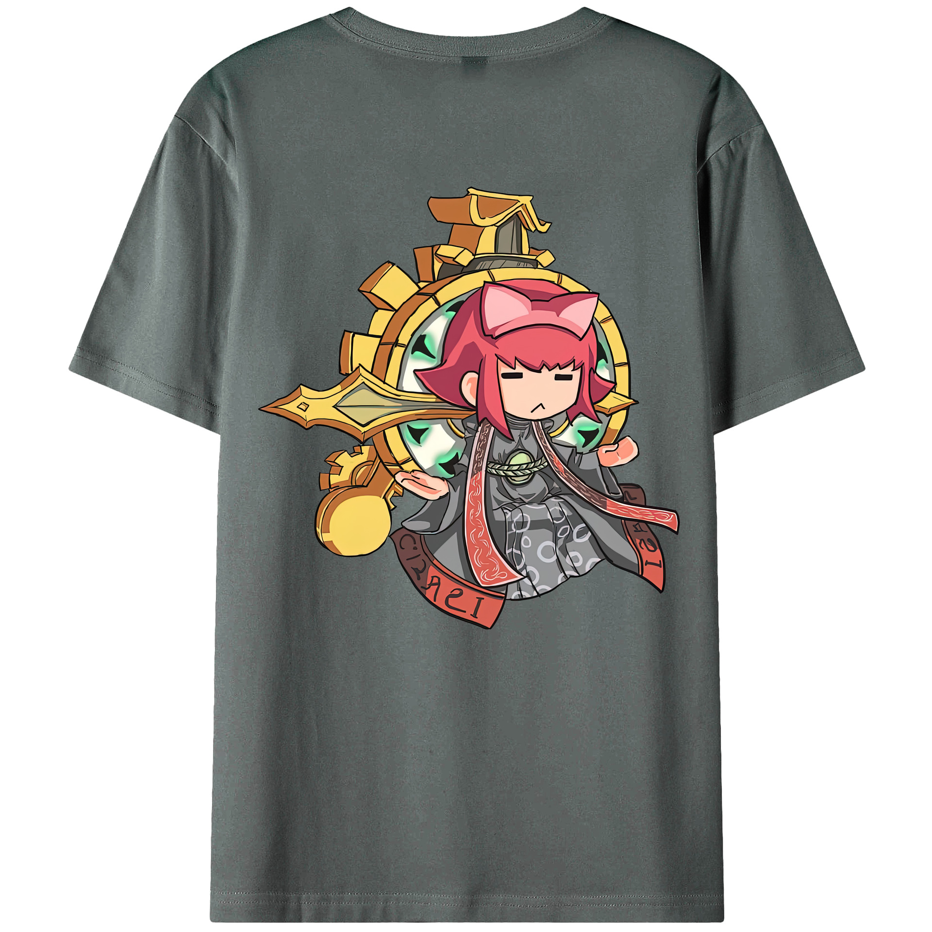 （画像用） リーグ・オブ・レジェンド League of Legends LOL 綿100％ メンズ半袖Tシャツ（バックプリント） 通気性